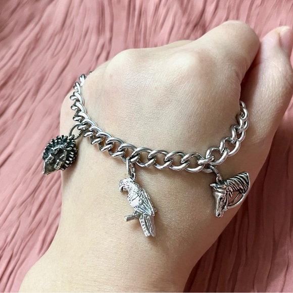 Vintage Sterling Silver Charm Bracelet with Animal Pendants - Picture 6 of 6